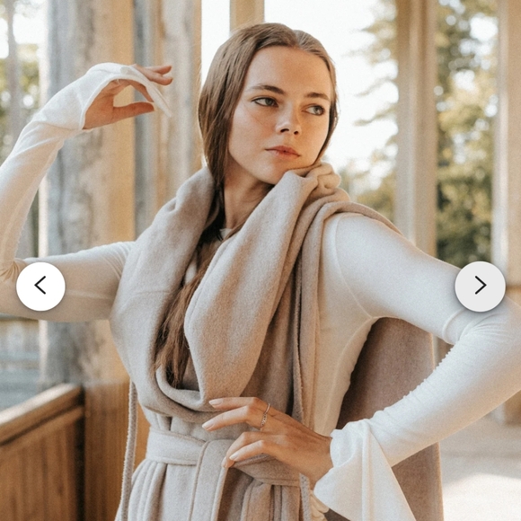 Kosmossart Organic Cotton Hood Kaftan Shawl Cloak ~ Shamanic Cover Up Cape - Picture 4 of 8